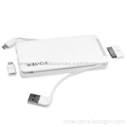 Super Slim Power Banks with Dual-USB and 6,500mAh Capacity, Li-polymer Battery